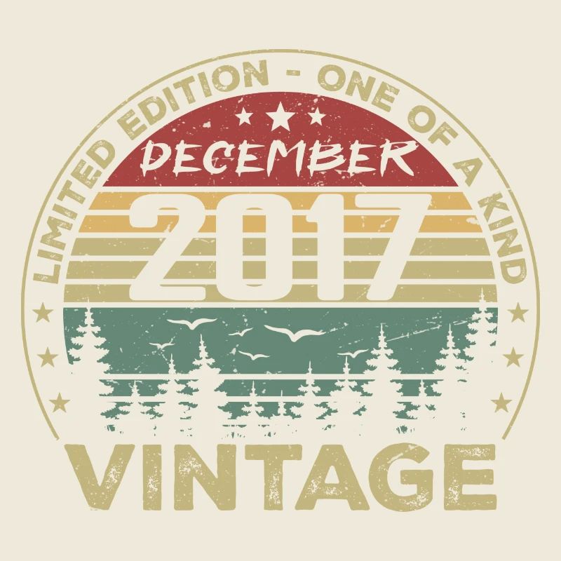 December 2017 Retro Vintage Birthday Gift
