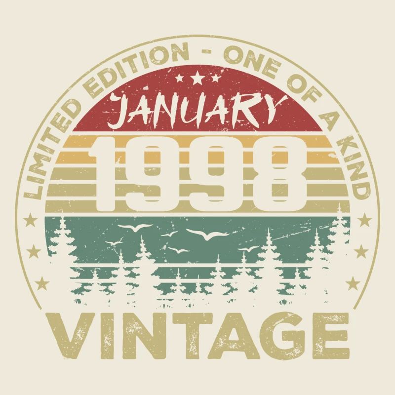 Vintage Janvier 1998 Anniversaire Janvier 1998