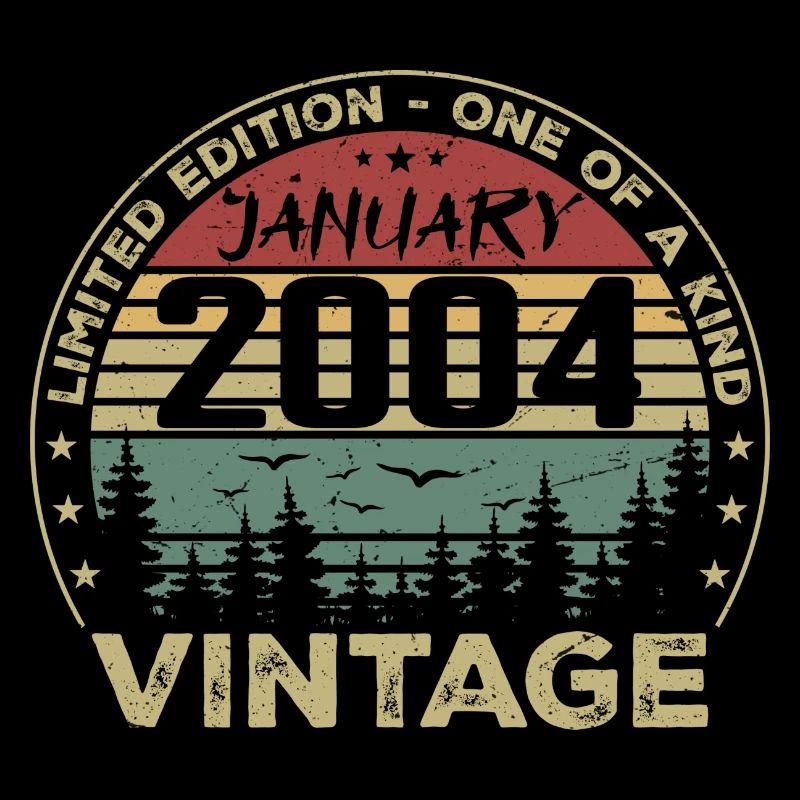 Vintage Janvier 2004 Anniversaire Janvier 2004