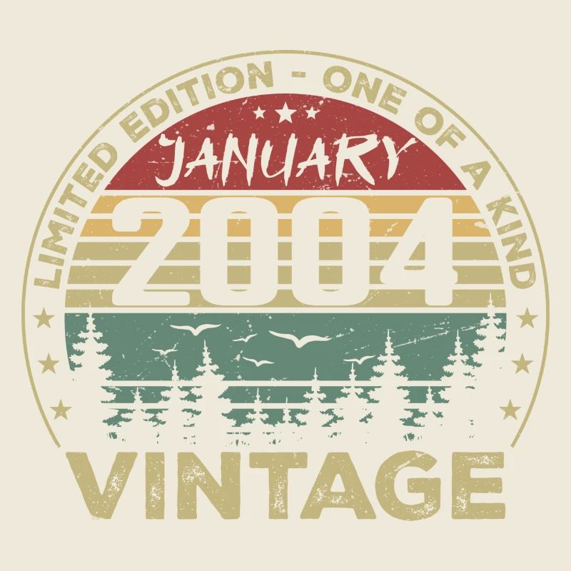 Vintage Janvier 2004 Anniversaire Janvier 2004