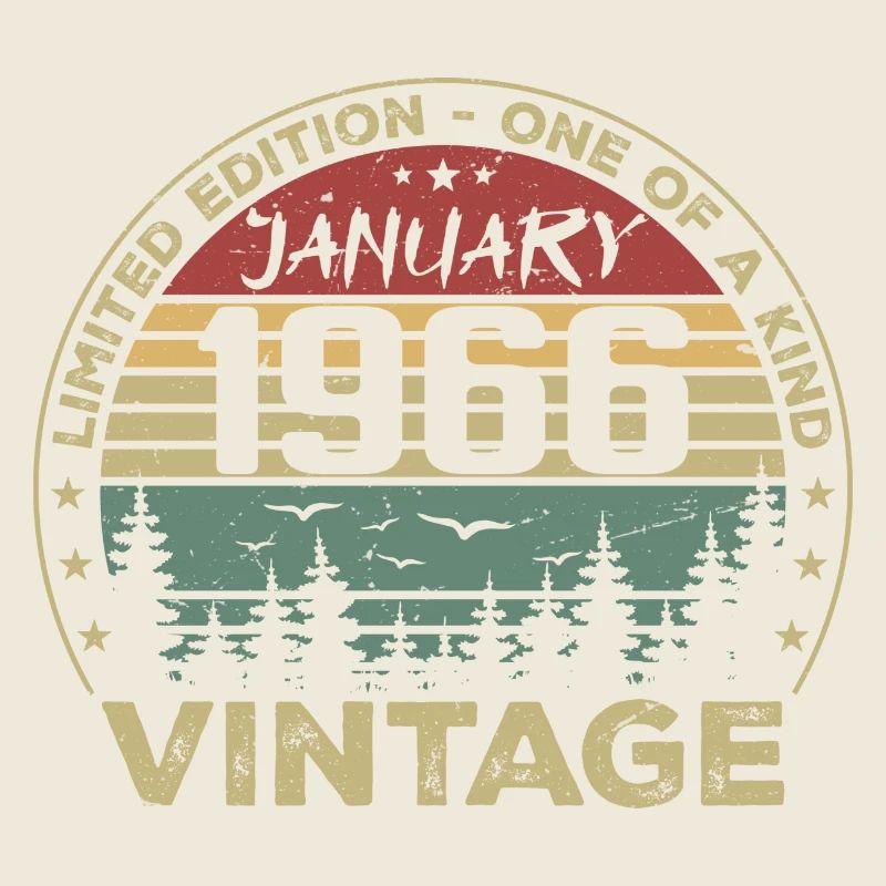 Vintage January 1966 Birthday January 1966