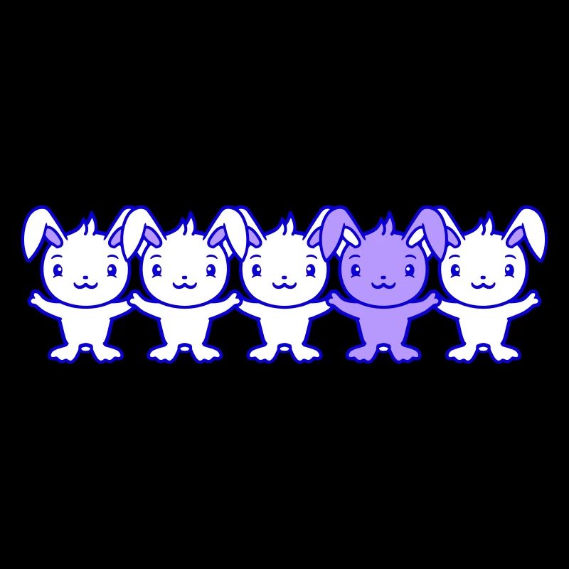5 Bunny Friends Différence Soyez différent