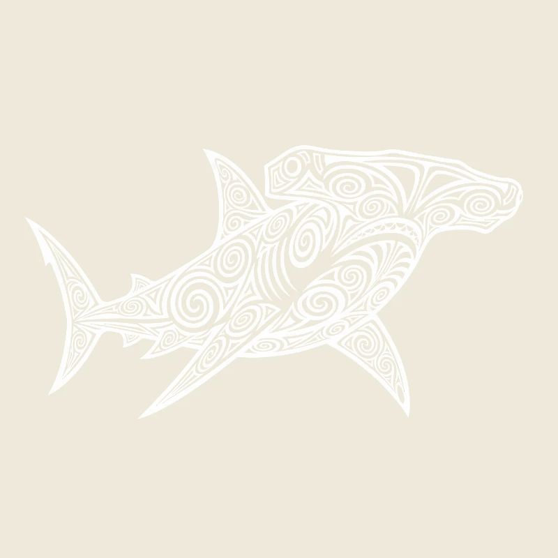 Conception de plongée maorie de requin-marteau