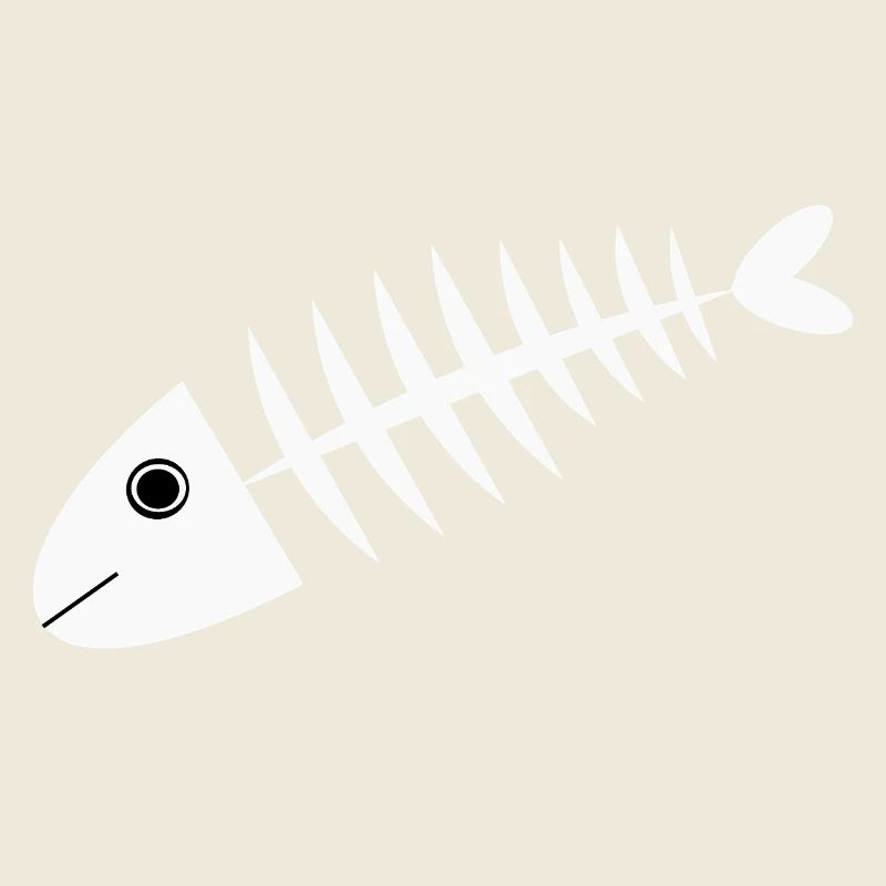 Fish White Herringbone Gift Angler