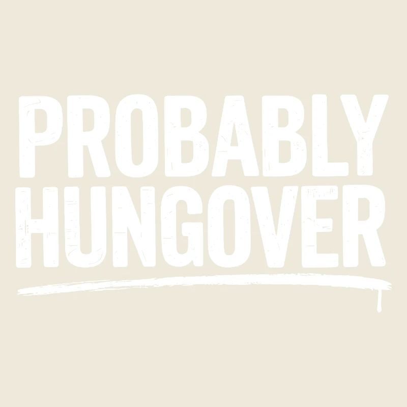 Probably Hungover – Bold Typo Gift Funny