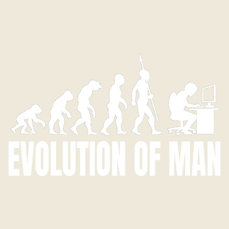Programmierer Computerfreak Evolution Retro