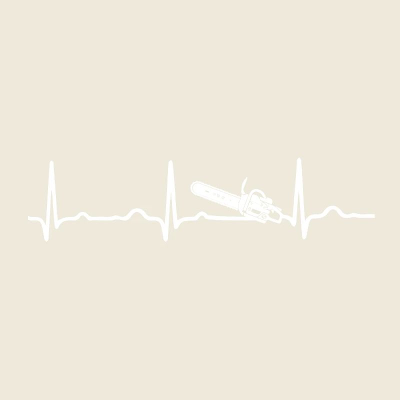 ECG HEATBEAT CHAIN WHITE