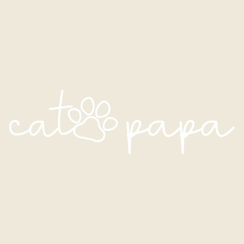 Cat Papa - Cute Paw Cat Lover Dad Cat Owner