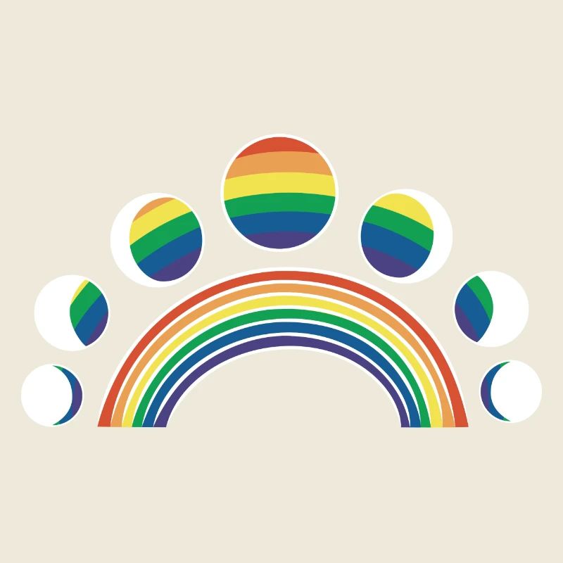 LGBT Moon Phases Moons Rainbows