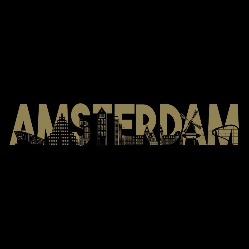 Amsterdam Skyline Silhouette – Urbain