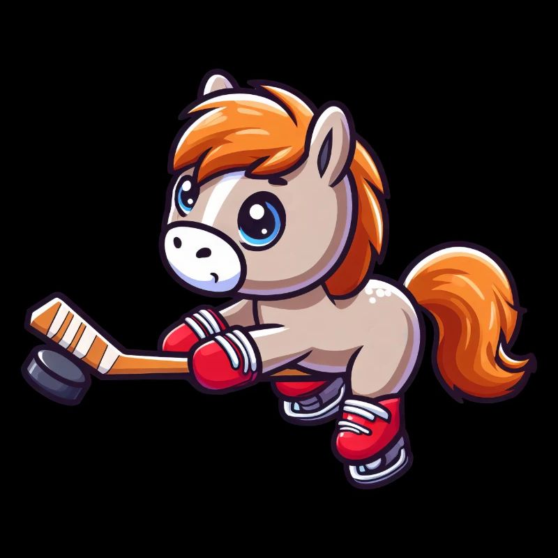 Pferd als Eishockeyspieler