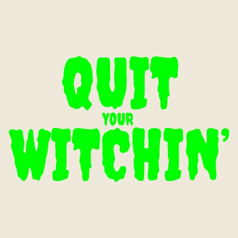 Spooky Green Witching Quit Design