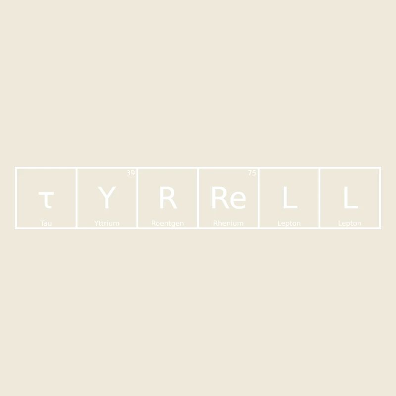 Tyrrell Nom Prénom Chimie Tableau périodique Élément