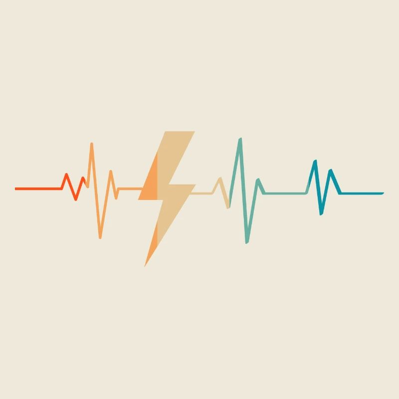 Lightning retro heartbeat