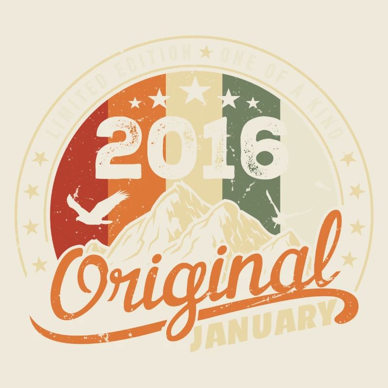 Original Né en Janvier Anniversaire | Janvier 2016