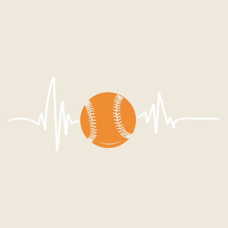 Baseball Player Heartbeat Baseball