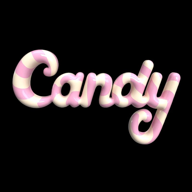Candy Lettering - Rendu 3D style Candy