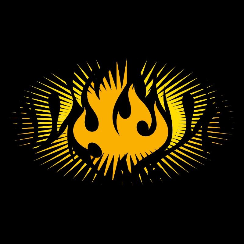 Radiant flame symbol – powerful design