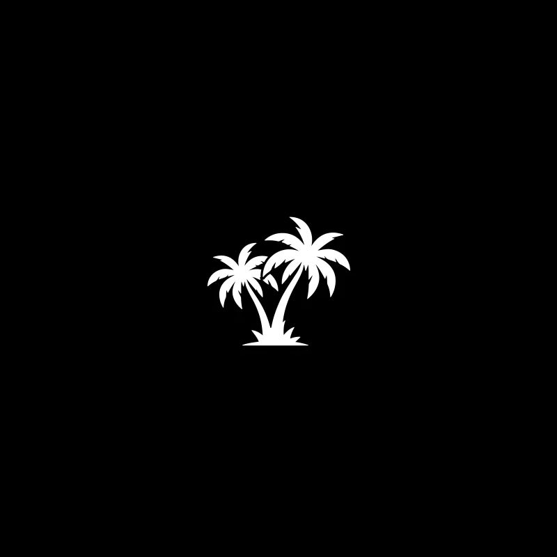 Île symbole de palmier