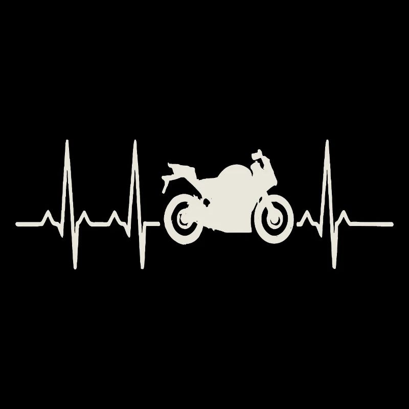 Motorcycle Heartbeat – ECG Line Biker