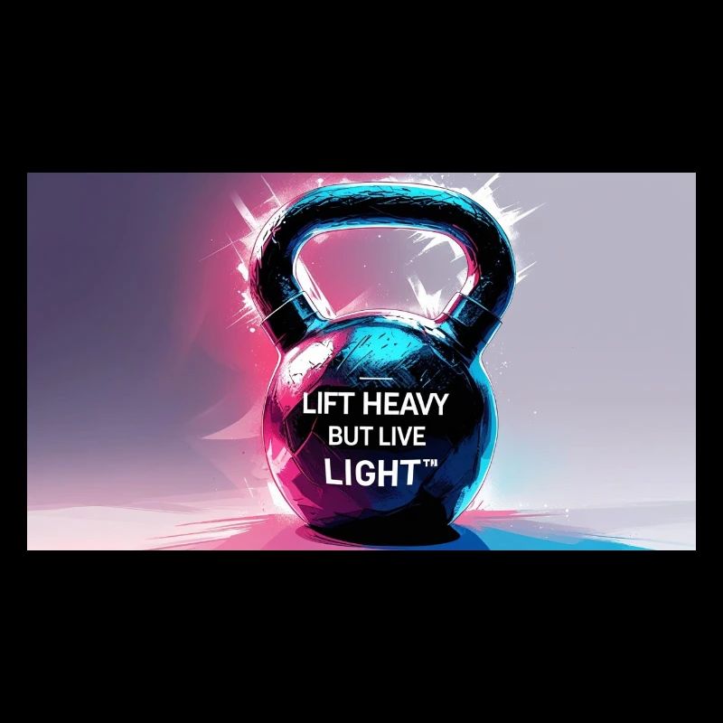 Kettelball avec slogan de motivation