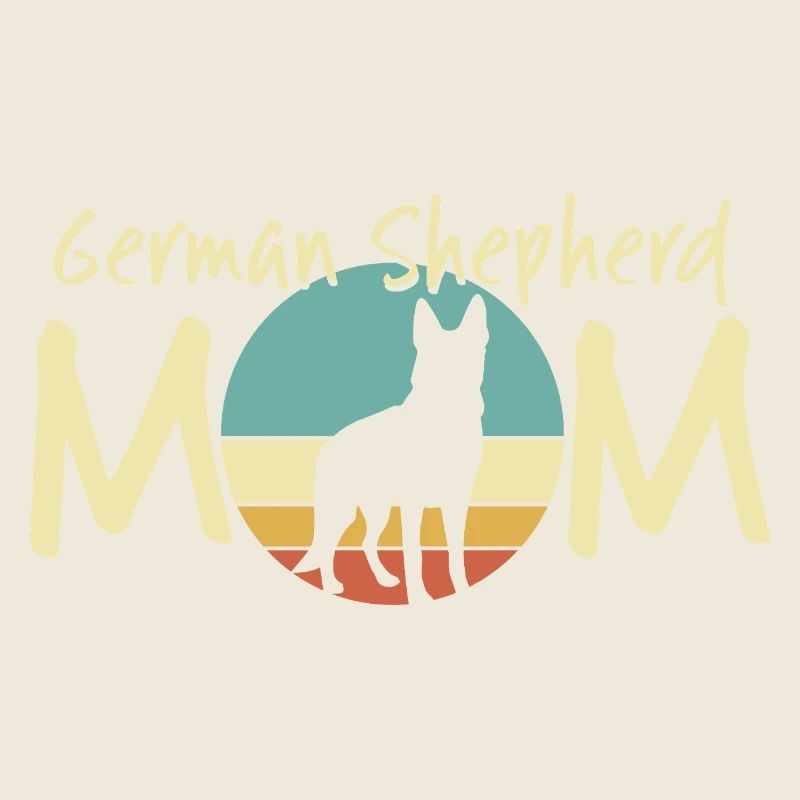 German Shepherd Mom Retro Design
