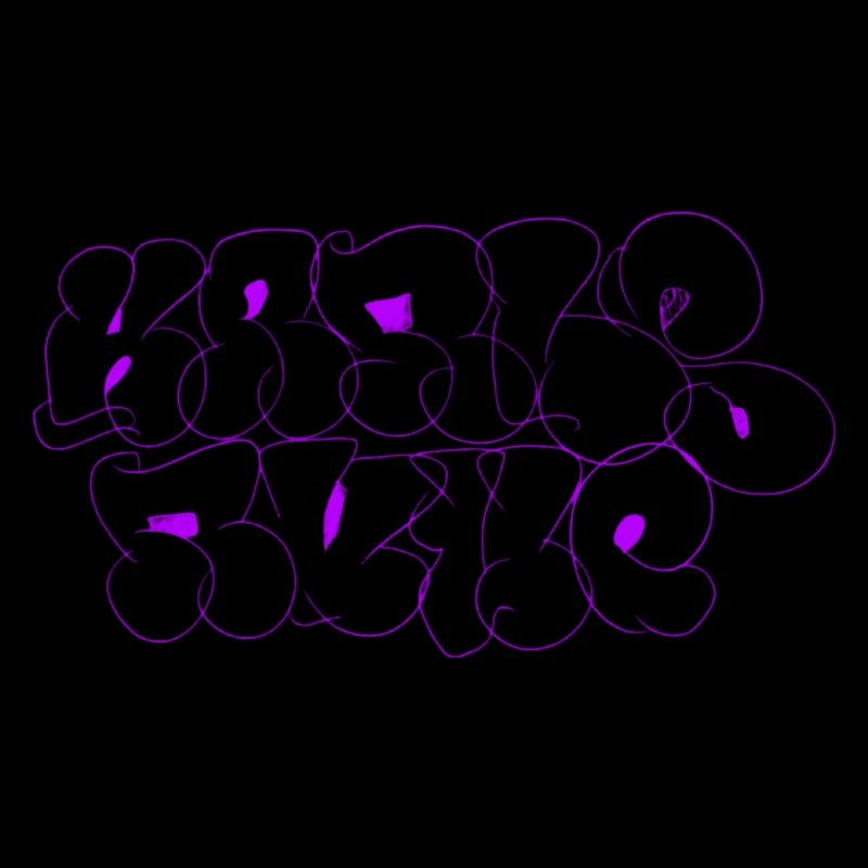 Purple Karlsruhe Throw-Up Graffiti