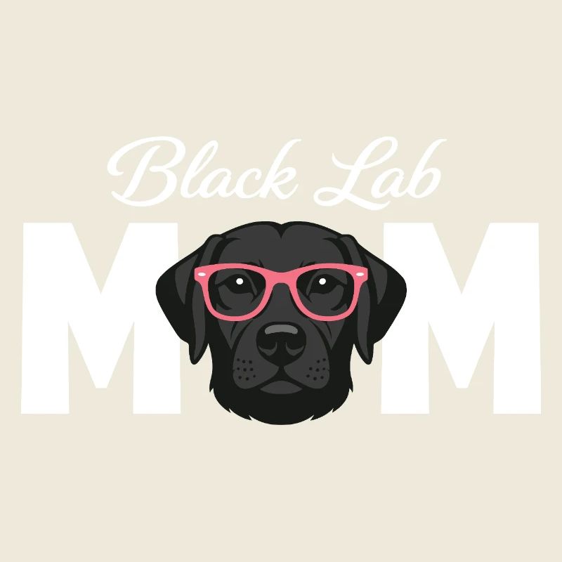 Schwarze Labrador-Mutter Schwarzer Labrador-Liebhaber