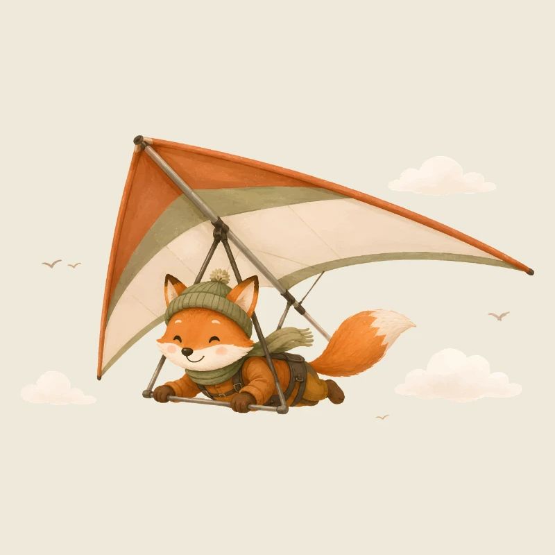 Flying Fox Cartoon Motif