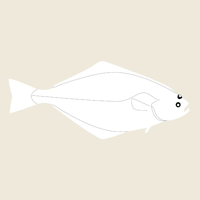 Heilbutt Vollformat weiß