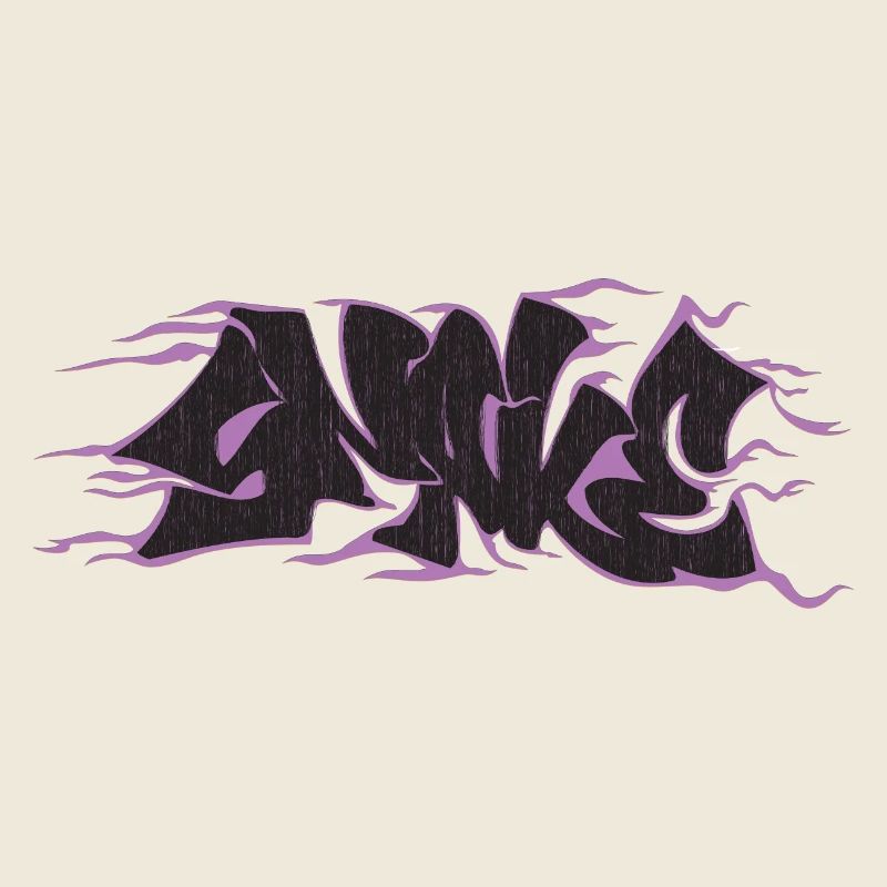 serpent main graffiti dessiner pourpre