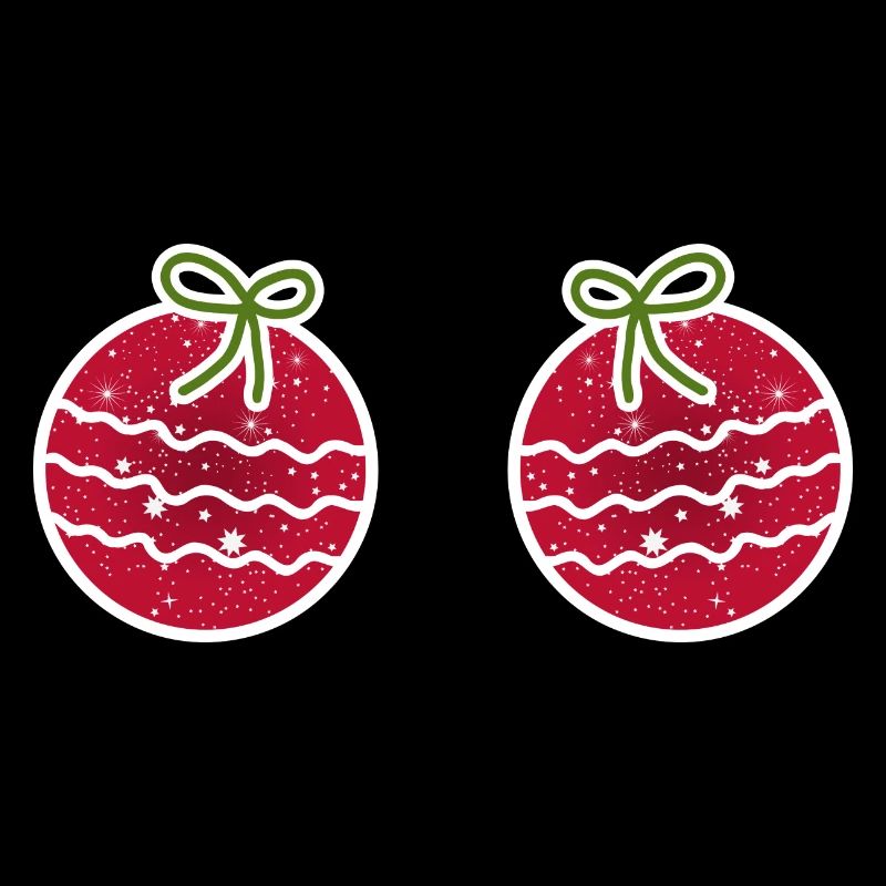 Christmas balls red with bow
