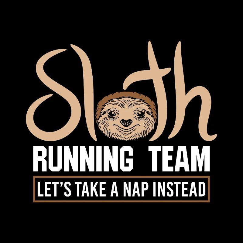 Running Shirt Sloth Running Team Let's Take A Nap Ins
