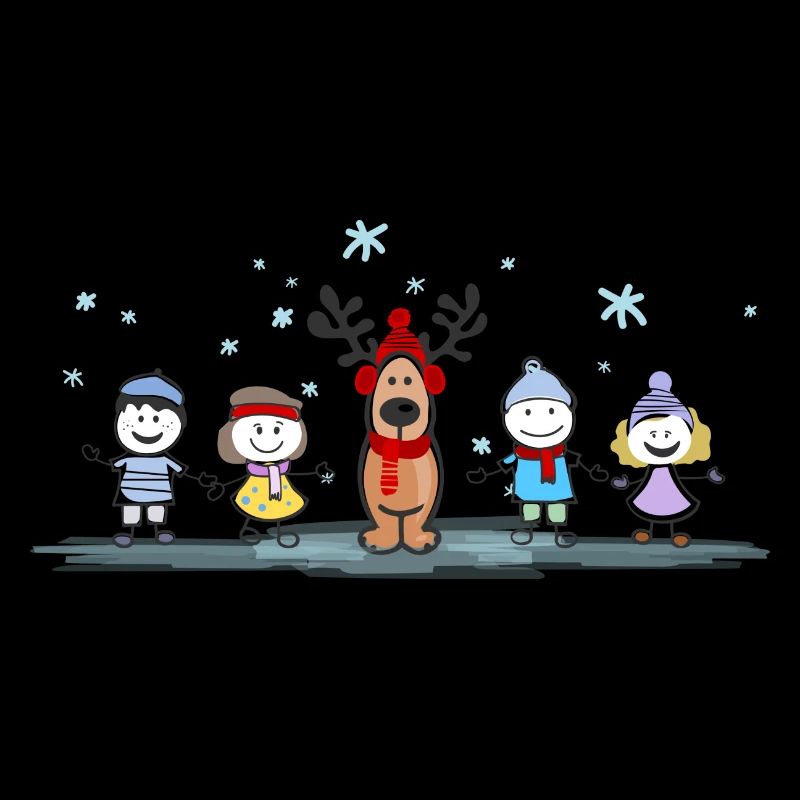 Weihnachten - Elch und Kinder