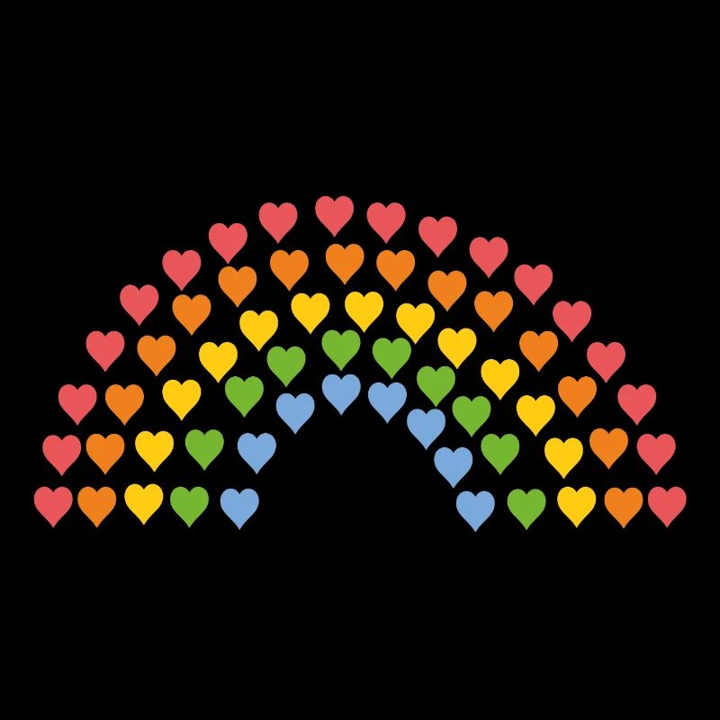 Regenbogen aus Herzen