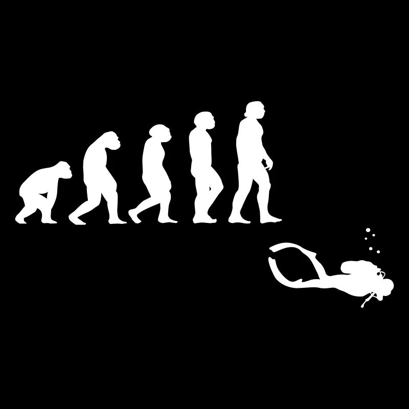 Evolution Tauchen mit Gerät