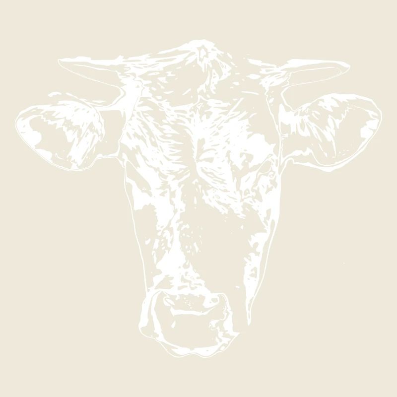 Drôle de vache vache Fermiers de cadeaux à tête de vache blanche