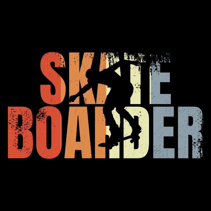 Skateboarder rétro