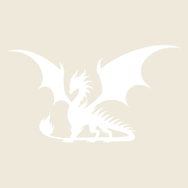 Impressive dragon with wings