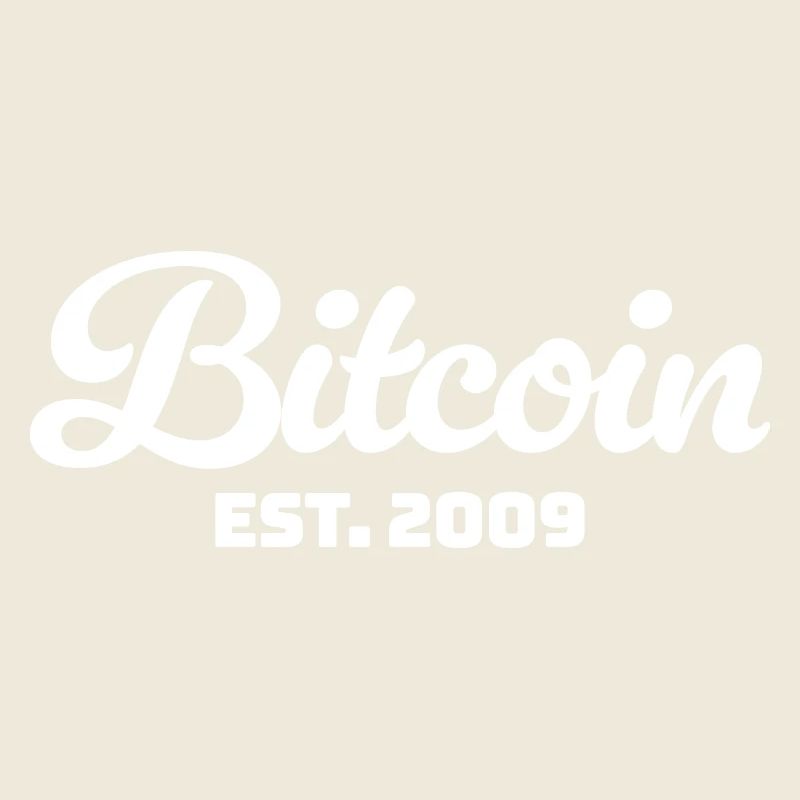 Bitcoin Est. 2009 – Klassisches Krypto Design