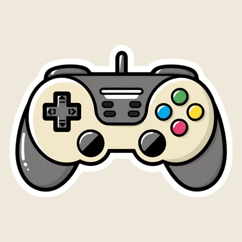 Controller Konsole Gamer Geschenk Comic Style Süß