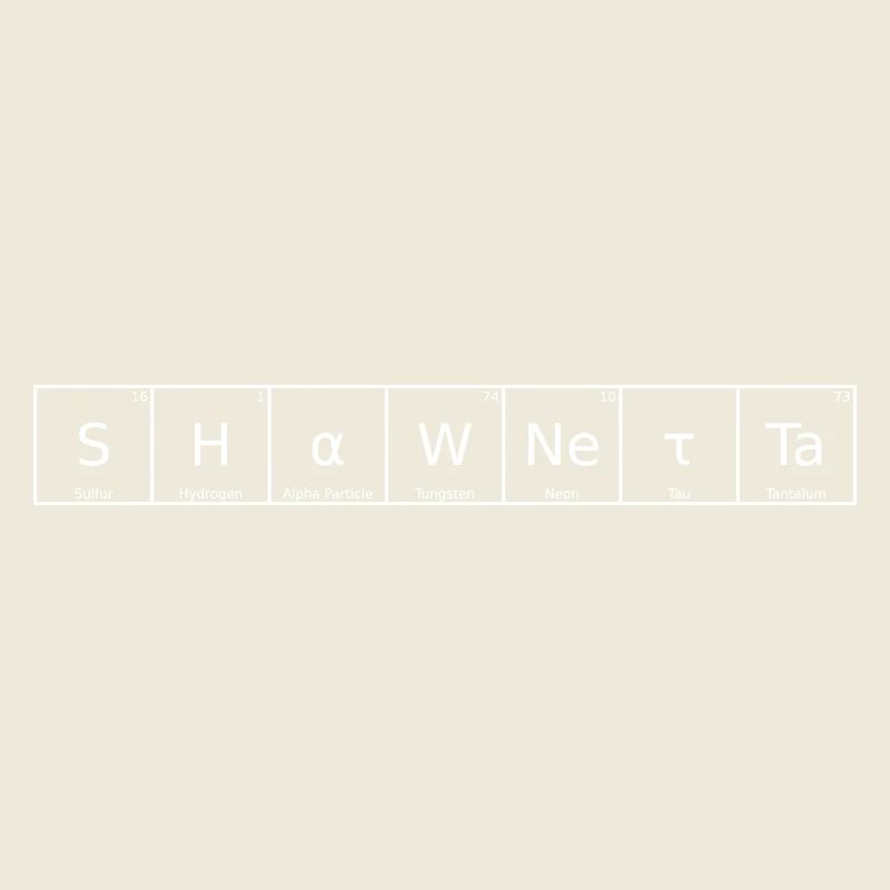 Shawnetta Name First Name Chemistry Periodic Table