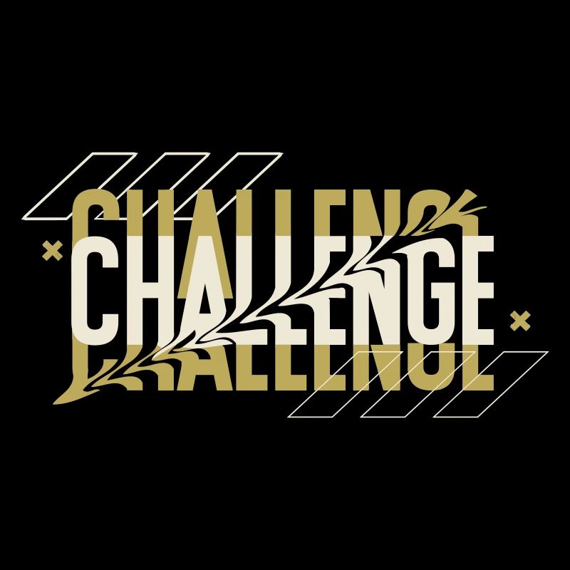 Black Typography Challenge Hoodie