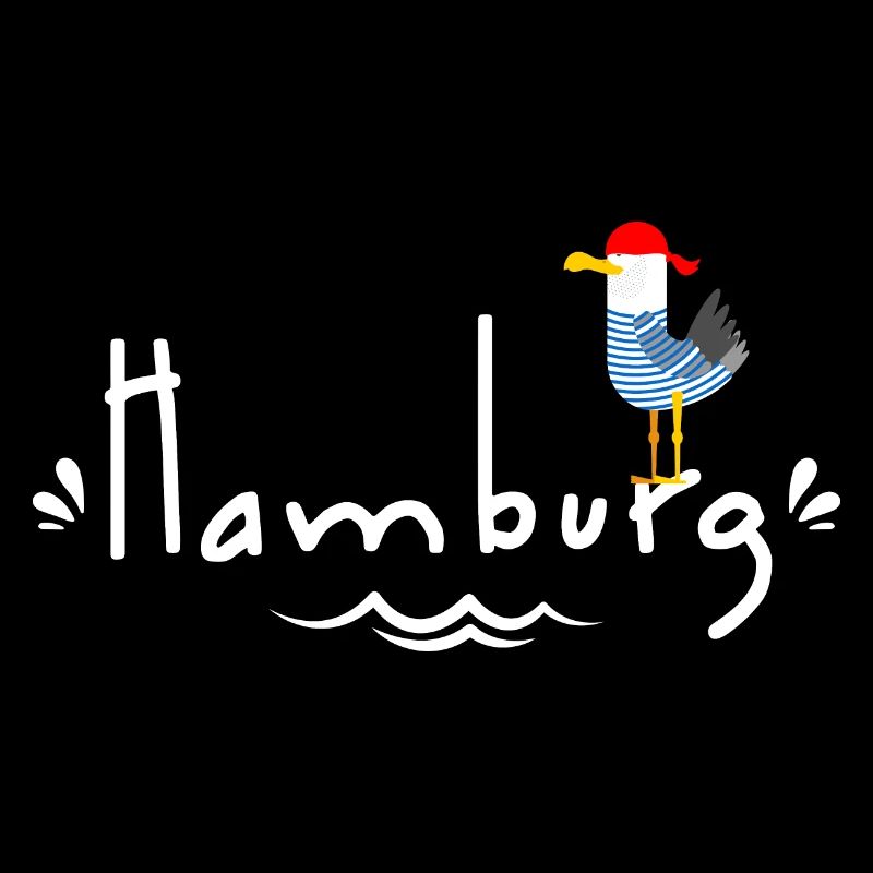 Hambourg Hambourg Mouette Côte de la mer du Nord Cool Pirate