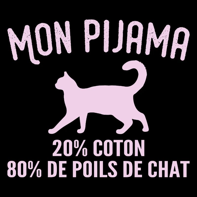 Humorvoller Katzenhaar-Pyjama