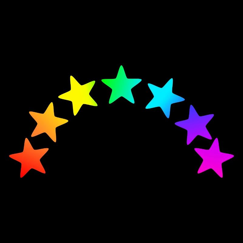 bunte Sterne - Regenbogen Farbverlauf
