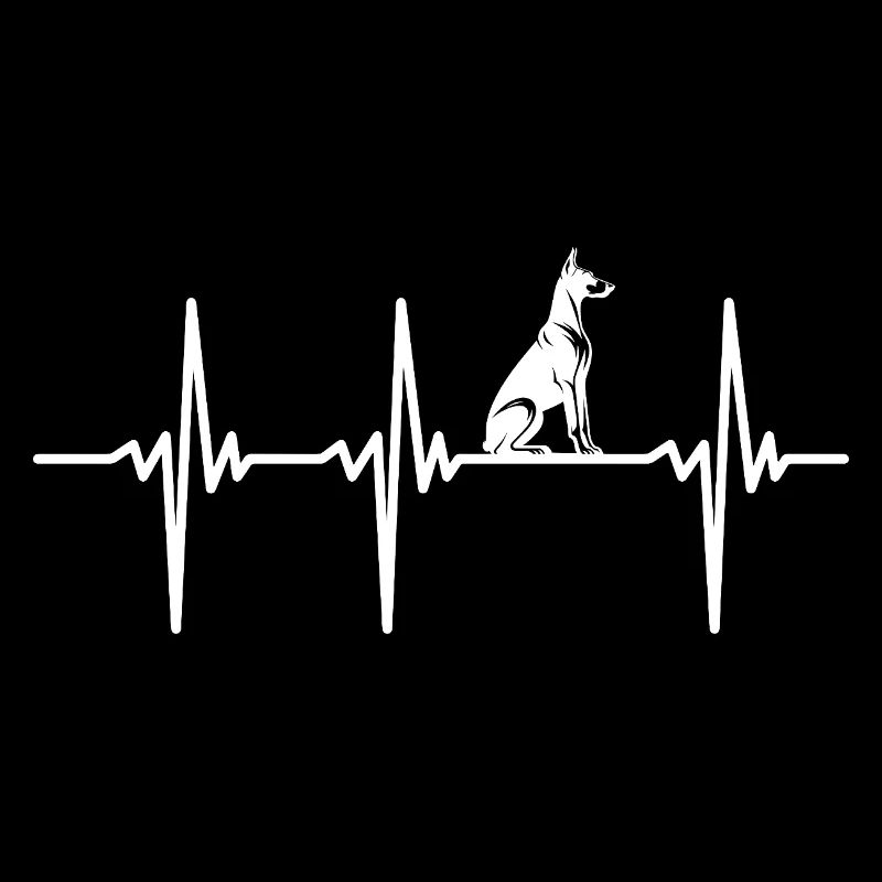 Herzschlag für wachsame Dobermann Hunde