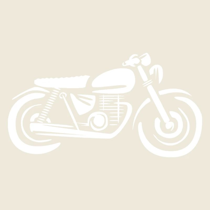 Moped and motorcycle cartoon - retro racing biker
