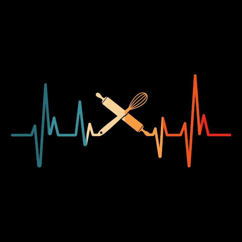 Bäcker Herzschlag Backen Bäckerin Kuchen Cupcake