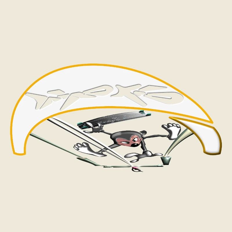 Aktiver Kiter mit dynamischer Flugbahn